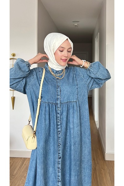 ESİNAYBUTİK Kot Elbise