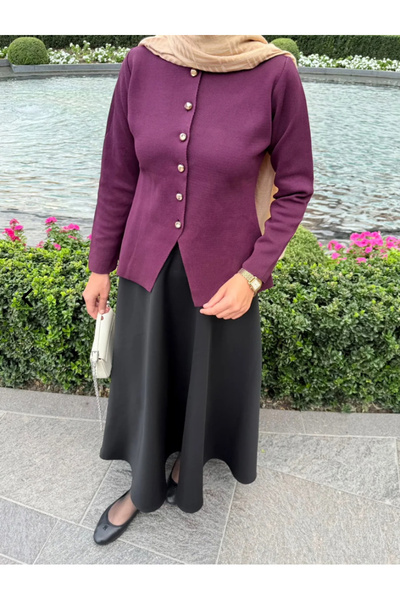 nizzell New Season Steel Knitted Mercerized Fabric Cardigan