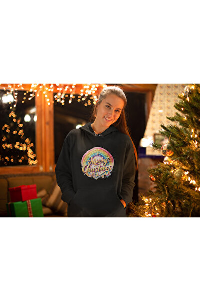 stil x Γυναικείο φούτερ με στάμπα Πρωτοχρονιάς, με Χριστουγεννιάτικο θέμα