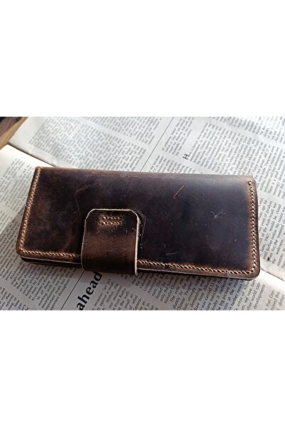 Mahfuz Cutting to Stitching Fully Handcrafted Real Leather Wallet 12 Cards 2 Compartments Space (19.4Cm*8.5Cm) Nul6