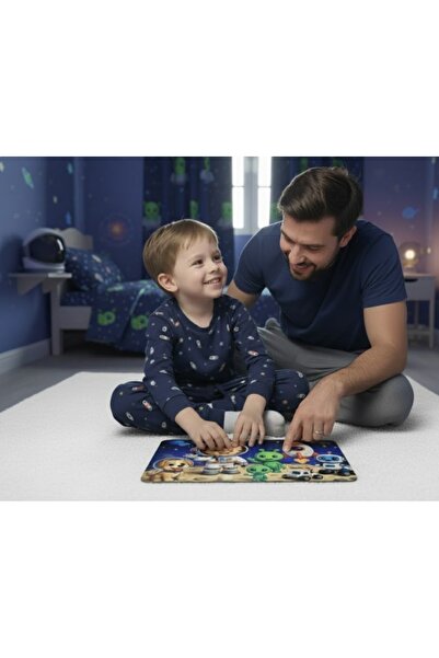 Tinyup 24 قطعة من ألعاب تركيب الأحاجي من مادة EVA، الفضاء