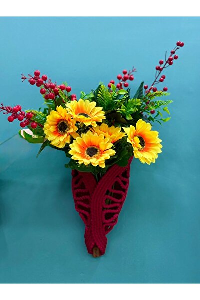 Hediyeninellitonu Door Ornament Handmade Straw Door Ornament Custom Design (Flowers Are Not Included)