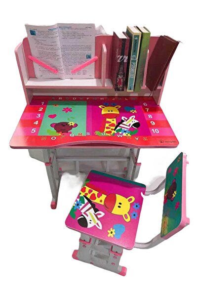 OEM Set De Birou Cu Scaun Pentru Copii, Cadru Metalic, Înălțime Reglabilă, Ra...