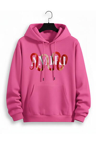 NİCE Winter Thick Sweatshirt |   Dolanan Yılan Printed Hooded Sweatshirt