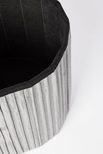 Bizzotto Jocelyn grey velvet ottoman 38x38x38 cm