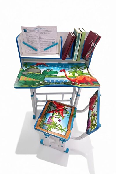 OEM Set De Birou Cu Scaun Pentru Copii, Cadru Metalic, Înălțime Reglabilă, Ra...