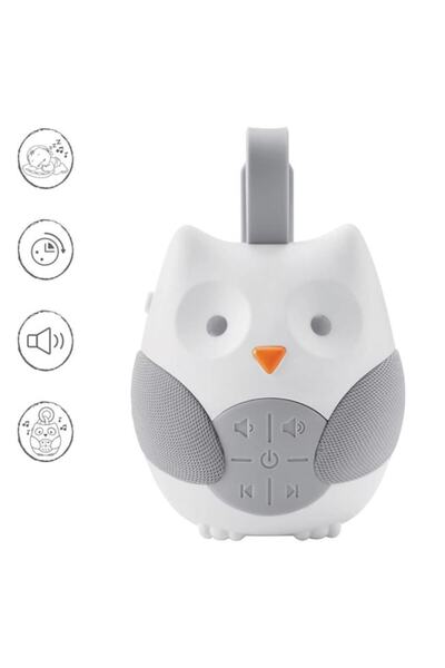 honey baby Baby white noise generator, owl model, white-gray, 9x6x11cm