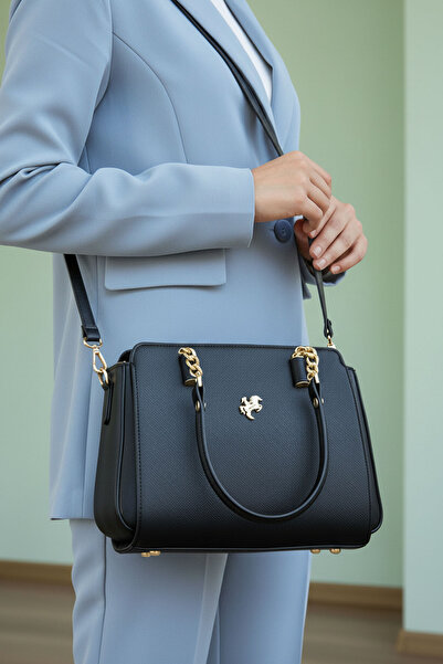 POLO CLUB Women's Polo 4 Compartment Chain Detailed Long Crossbody Strap & Handbag (24X19 cm)