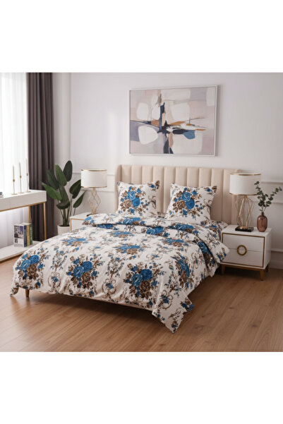 Casa Pucioasa Bedding set 4 pieces King-size Blue Rose (200 cm x 200-230 cm)