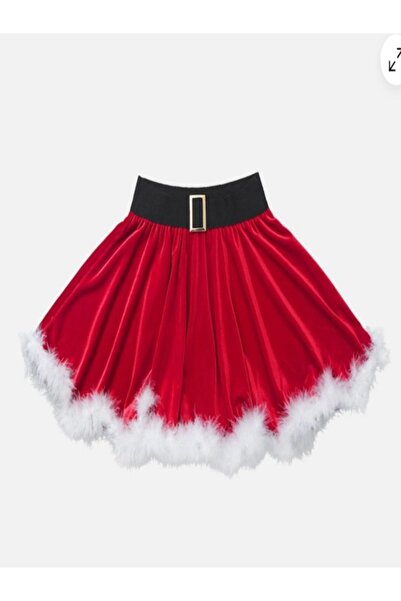 Annee Bakk Çocuklar İçin Kadife Kumaş Tüylü Noel Etek, Yeni Yıl Noel Eteği