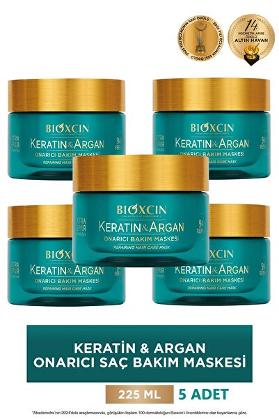 Bioxcin Keratin & Argan Onarıcı Bakım Maskesi 225 Ml 5 Adet