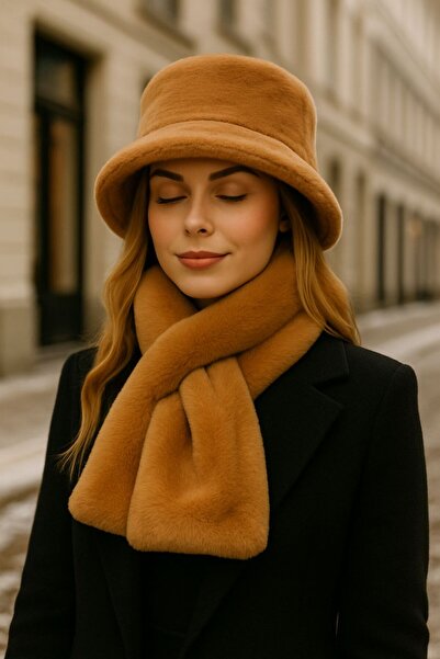 mrcans Premium Imported Plush Scarf and Beanie Set Warm and Soft Warm Winter Wear