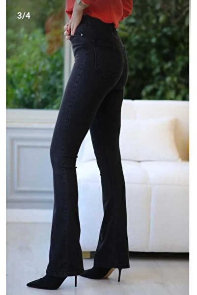 Lixera Black Lycra High Waist Spanish Jean Pants