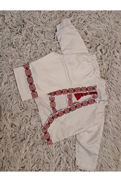 Handmade Minis Boutique Christening suit with traditional motifs for little boy Handmade MInis Boutique, 3-6 months