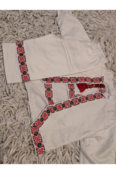 Handmade Minis Boutique Christening suit with traditional motifs for little boy Handmade MInis Boutique, 3-6 months