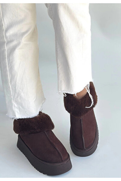 ZENGEZUR MALL Mtxdpn Edali Brown Suede Boots (215102) (Size: 37)