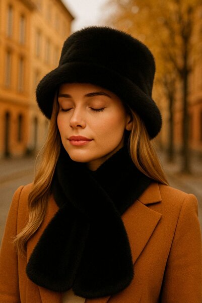 mrcans Premium Imported Plush Scarf and Beanie Set Warm and Soft Warm Winter Wear