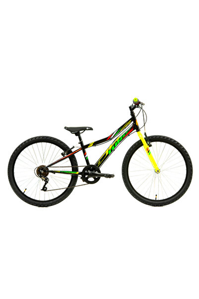 DHS Turbo Children's Bike - 24 Inch, Black-Green