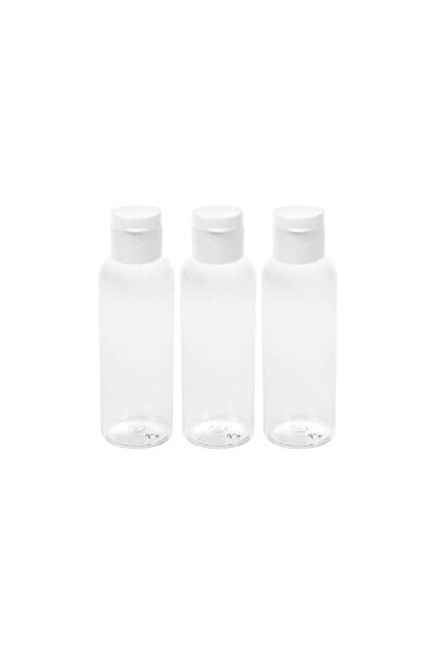 OEM Set of 3 Reusable Travel Bottles, Transparent Plastic, 100 ml – Ideal for Hand Luggage
