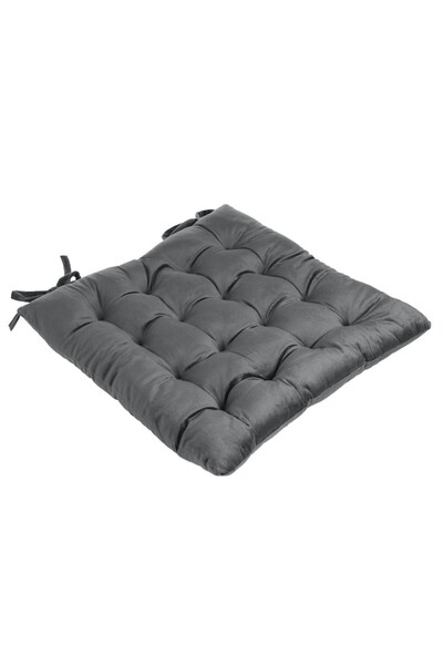 OEM Decorative winter chair cushion grey velvet 40x40 cm
