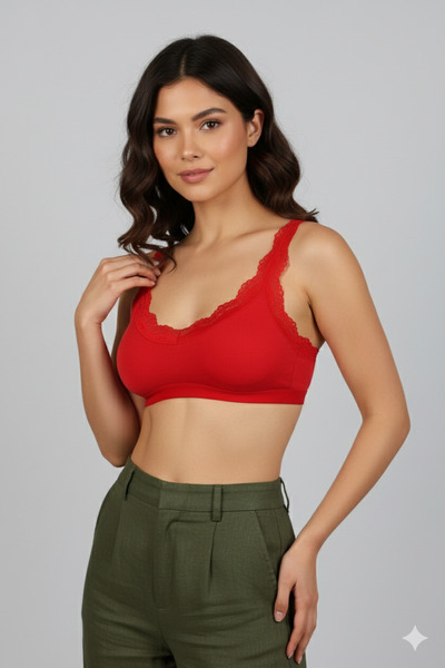 EcoFit Women's Cord Strap Lace Bustier with Padded 3-Piece Economic Pack