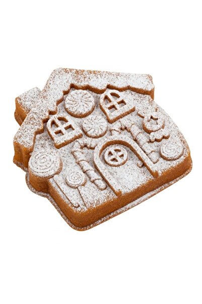 OEM Red silicone gingerbread house baking mold 24x5x23.5 cm