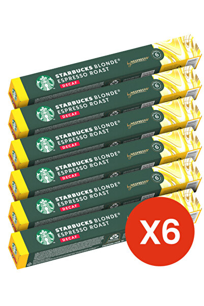 Starbucks Set 6 Decaffeinated Espresso Roast, Nespresso compatible, 10 pcs, 57 g