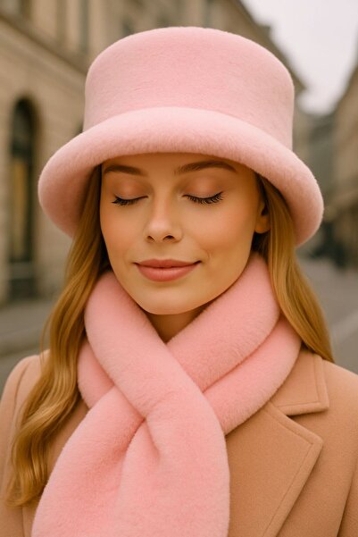 mrcans Premium Imported Plush Scarf and Beanie Set Warm and Soft Warm Winter Wear