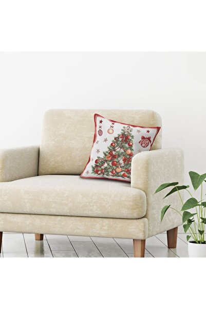 OEM Christmas Decorative Pillow Cover Embroidered Decorated Tree 40x40cm