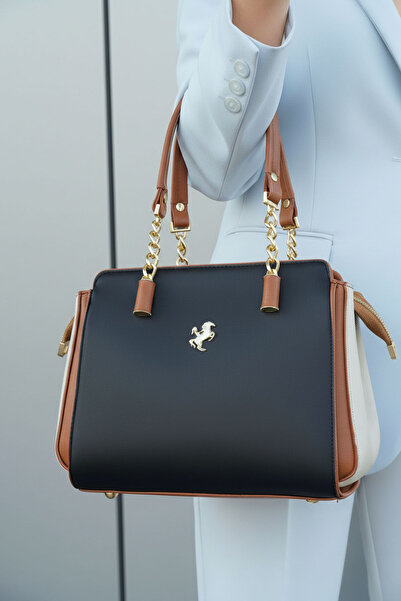 POLO CLUB Women's Polo 4 Compartment Chain Detailed Long Crossbody Strap & Handbag (24X19 cm)