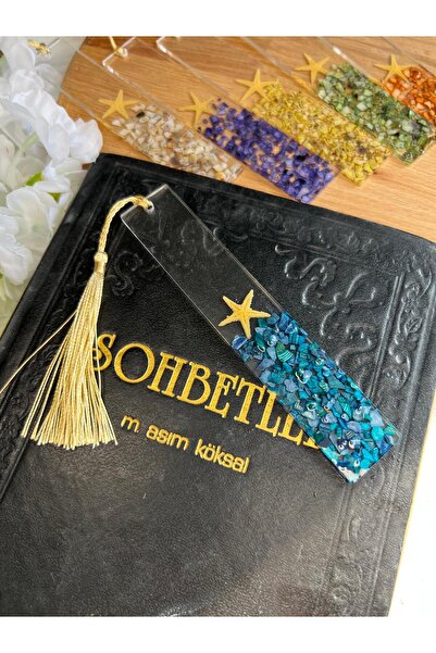 Sultan Tasarım Colorful Seashell Epoxy Bookmark