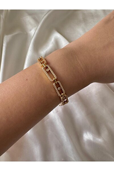 H&S AKSESUAR asarım Messika model gold çelik bileklik