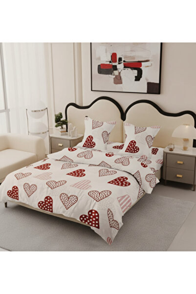 Casa Pucioasa King-size 4-piece Bedding Set "Hearts" (200 x 200-230 cm)