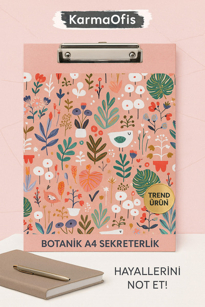KarmaOfis A4 Secretarial – Botanical Flower and Leaf Patterned |   Trending Product