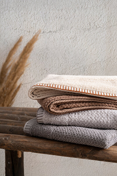 TICOTTO Mira 50×85 cm 100% Cotton Towel Set – 4 Pieces, Highly Absorbent, Hand and Face Towels