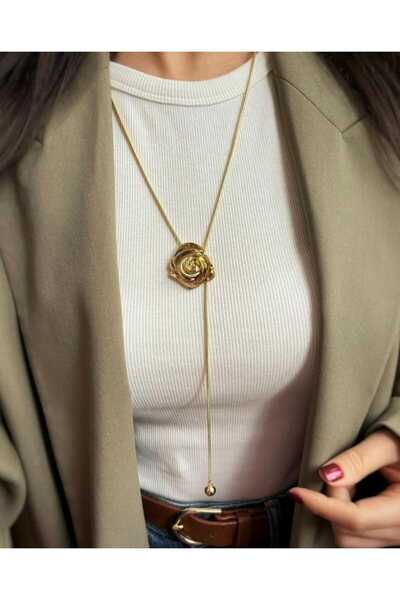 Bubbleatelier Çelik asansörlü ayarlanabilir gold kolye