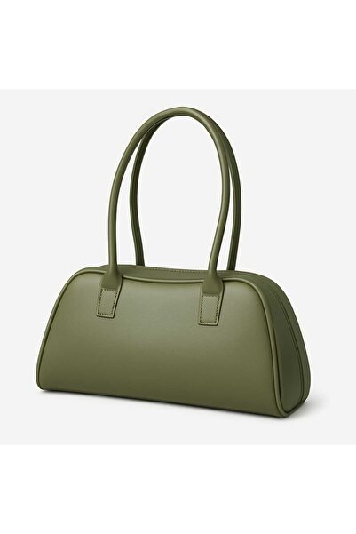 Mira Siyah Suni Deri Kadın Omuz Çantası – Geniş İç Hacim