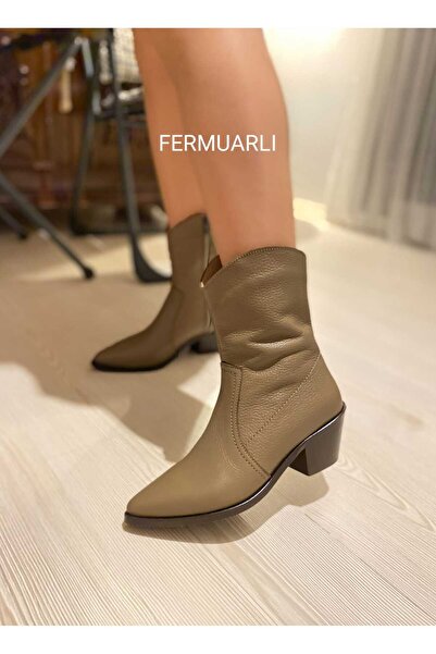 EREN SHOES BAG (Salvador) Real Leather Zipper Cowboy Boots Genuine Leather Women's Western Boots