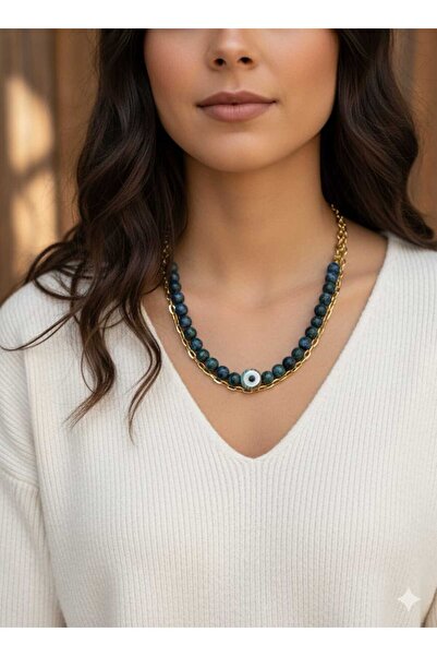 FOR YOU TAKI by Ezgi قلادة من حجر الكوارتز الطبيعي