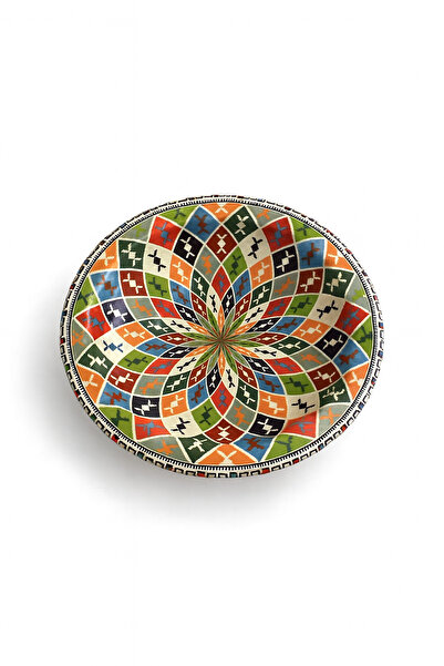 ATAGİFT HEDİYELİK طقم 6 قطع من حاملات الأكواب المعدنية الملونة بنمط هندسي – ح...