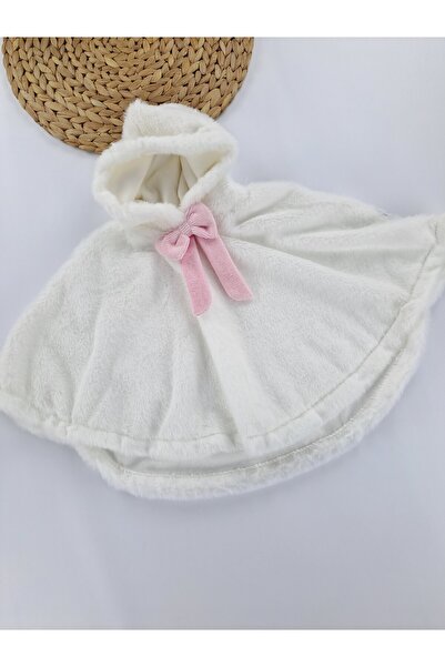 Butik Baby Girl Children's Plush Cloak Three-Piece Set Bodysuit Cloak Pants Winter Premium Quality