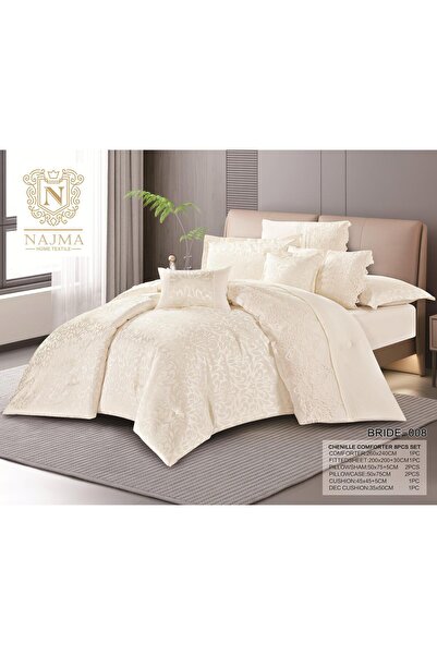 NAJMA Chanel Luxury Bridal Quilt Set, 8 Pieces