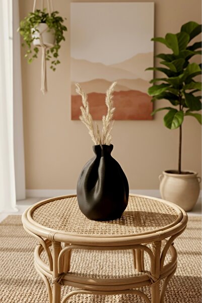 HD1001 Kese Şeklinde Modern Vazo Bohem Ev Dekor Biblo Dekoratif Şık (15cm)