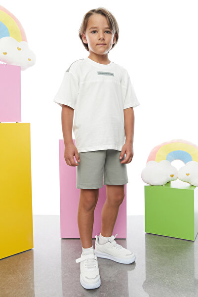 PAULMARK Boy's Shorts Suit with Stitching Detail