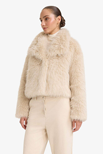 DeFacto Ecru Women's Coat F2606Ax/Er128