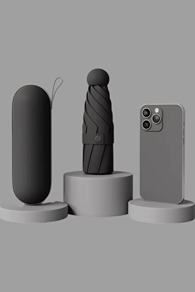 ESUSO Karbon Fiber Gövde Otomatik Mini Boy Kapsul Şemsiye Cep Şemsiyesi