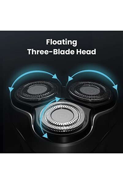 Enchen Electric Shaver for Men - Rechargeable Rotary Razor with 3D Floating Head (Black)