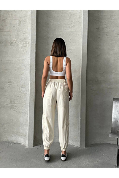 ZENGEZUR MALL MTXDPN Jogger Παντελόνι από ελαστικό υλικό μπεζ (232635) (Μέγεθος: S)