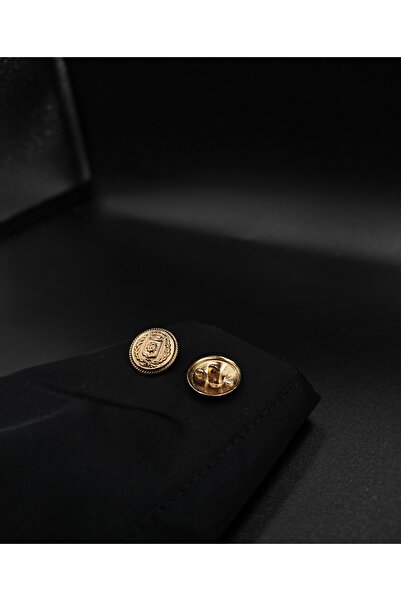 NESGO MODA مجموعة أزرار معدنية ذهبية اللون - أزرار معطف بطول 20 مم، 6 قطع