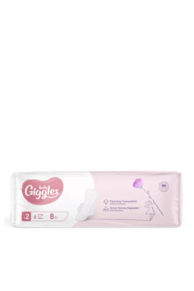 giggles Classic Sanitary Pads, Long, size 2, 8 pieces, Lady